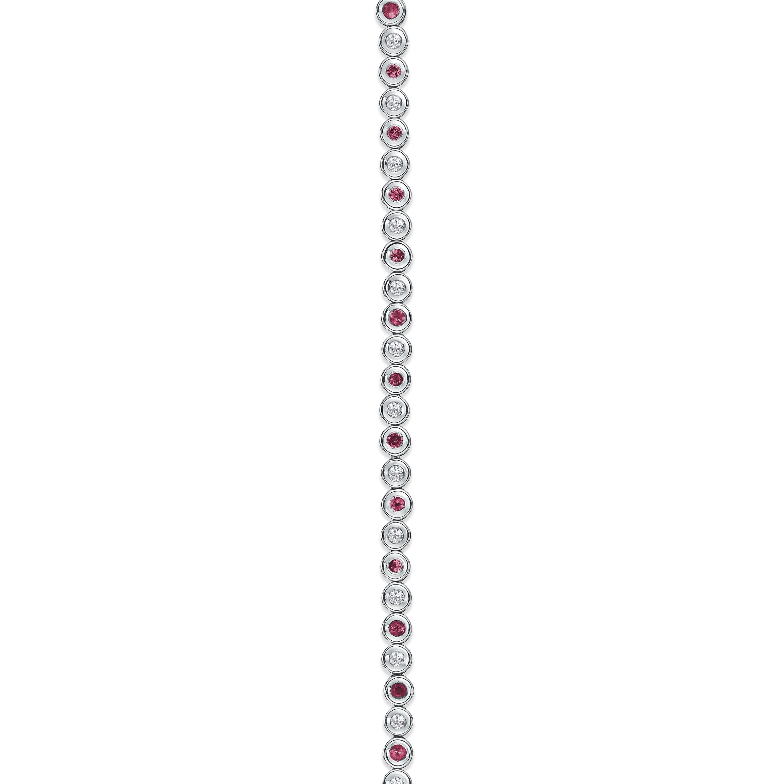 0.46ct Ruby and 0.35ct Lab Diamond Bracelet in 925 Sterling Silver